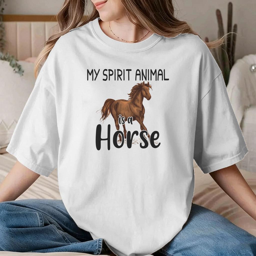 Animal Horse TShirts for Unisex Unisex Equestrian Race Racing Pure Cotton Tee Shirt Crewneck Short Sleeve T Shirt Unique Clothes