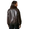 Principles Womens/Ladies Leather Faux Fur Collar Bomber Jacket