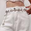 Rose Flower Waist Chain Adjustable Skirt Decoration Belt Fashion Flower Chain Belt  Women