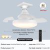LED Fan Light Hanging Invisible Fan Blade With E27 Base Mute Remote Control +APP Dimmable Living Room Bedroom Study Lighting