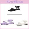 Beach Sandals For Women Summer Pu Slip On Comfortable Flat Footwear For Adults