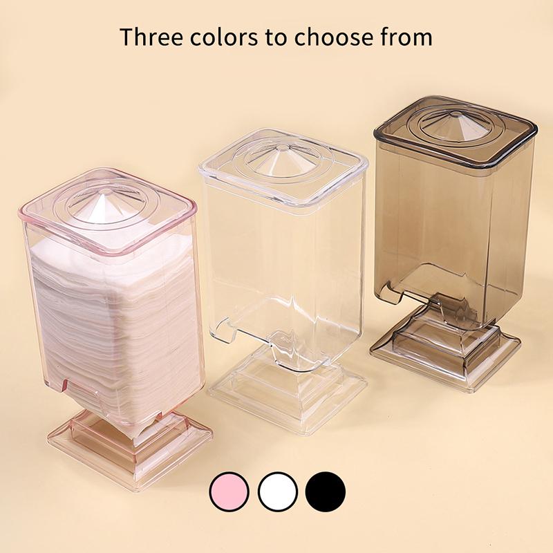 Nageltuch Baumwolle Waschtuch Aufbewahrungsbox Transparent Staubdicht Boden Extraktionswerkzeug Make-up Zubehör