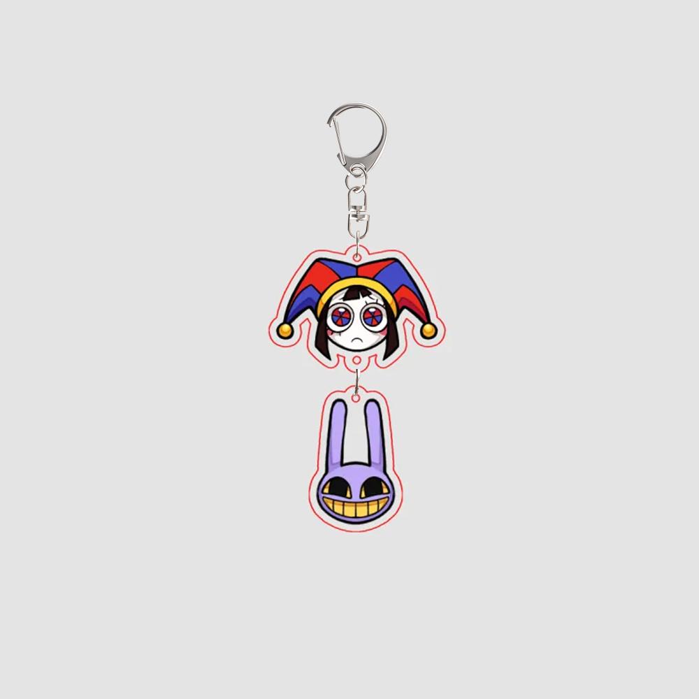 Anime Peripheral Acrylic KeyChain for TADC Pomni Jax Ragatha Gangle Zooble Kinger Gummigoo Creativity Backpack Accessories
