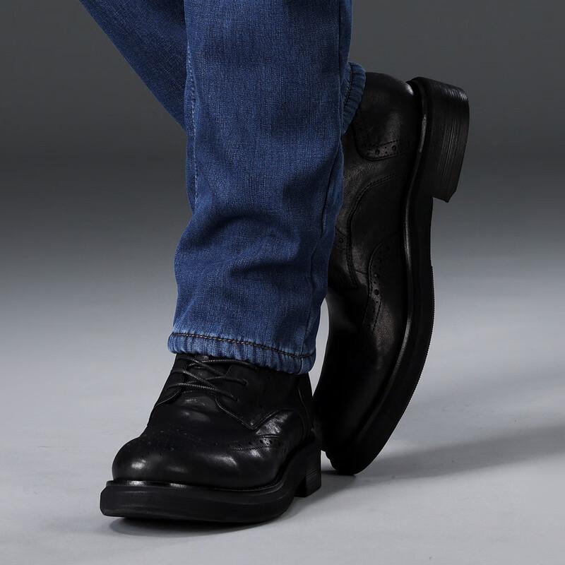 JEEP Men's Fleece-Lined Straight Fit Jeans