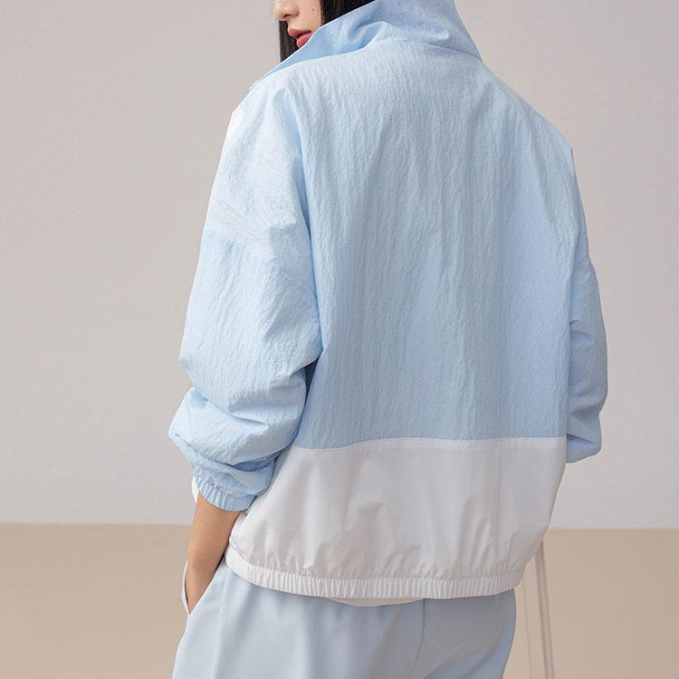 Anta Life Series SS22 Color Block Windbreaker Jacket Women Jacket Cloud-Blue 162238609-1
