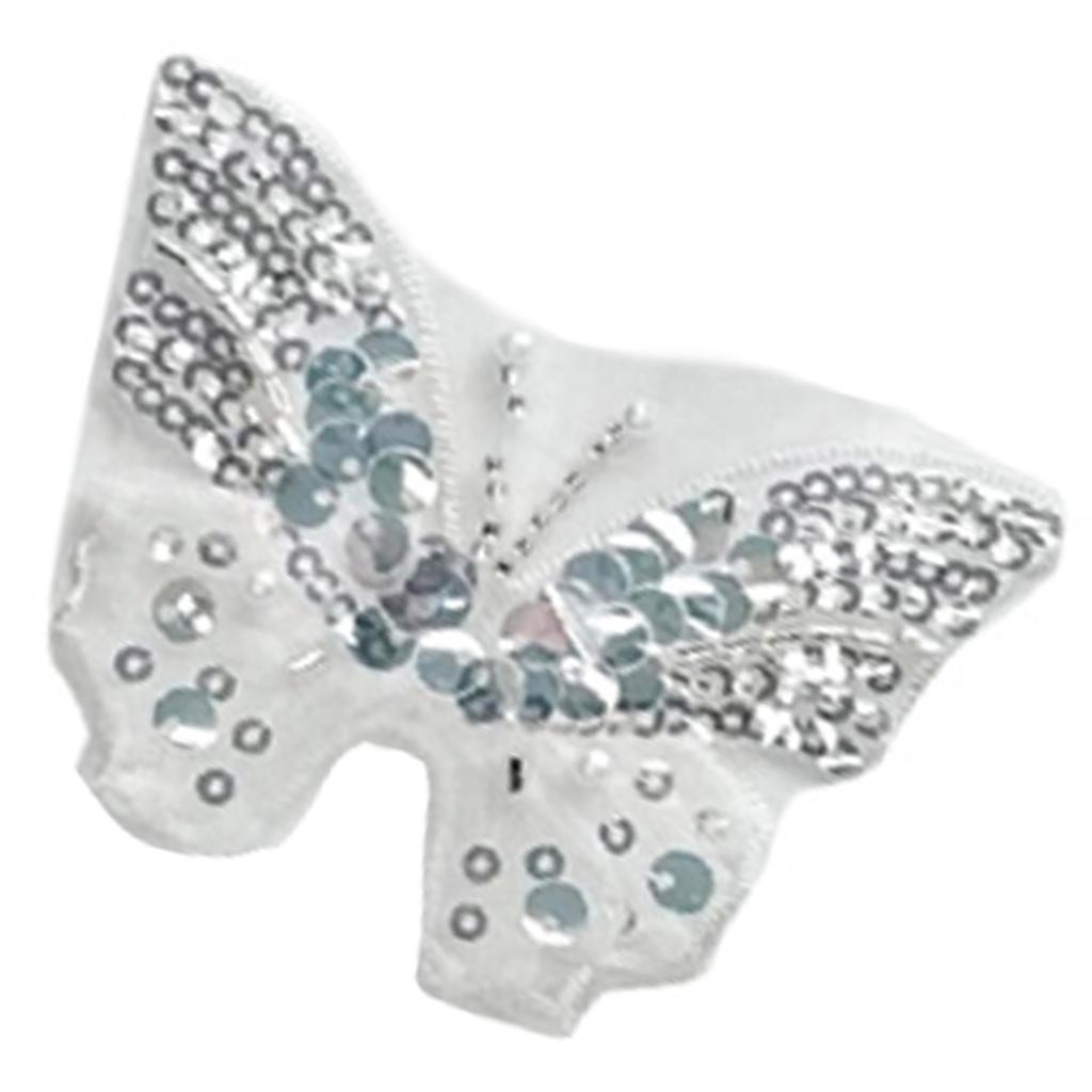 Eye-Catching Butterfly Fabric Applique Sequined Sewing On Patches for Wedding/ Evening Dress Clothing Patches