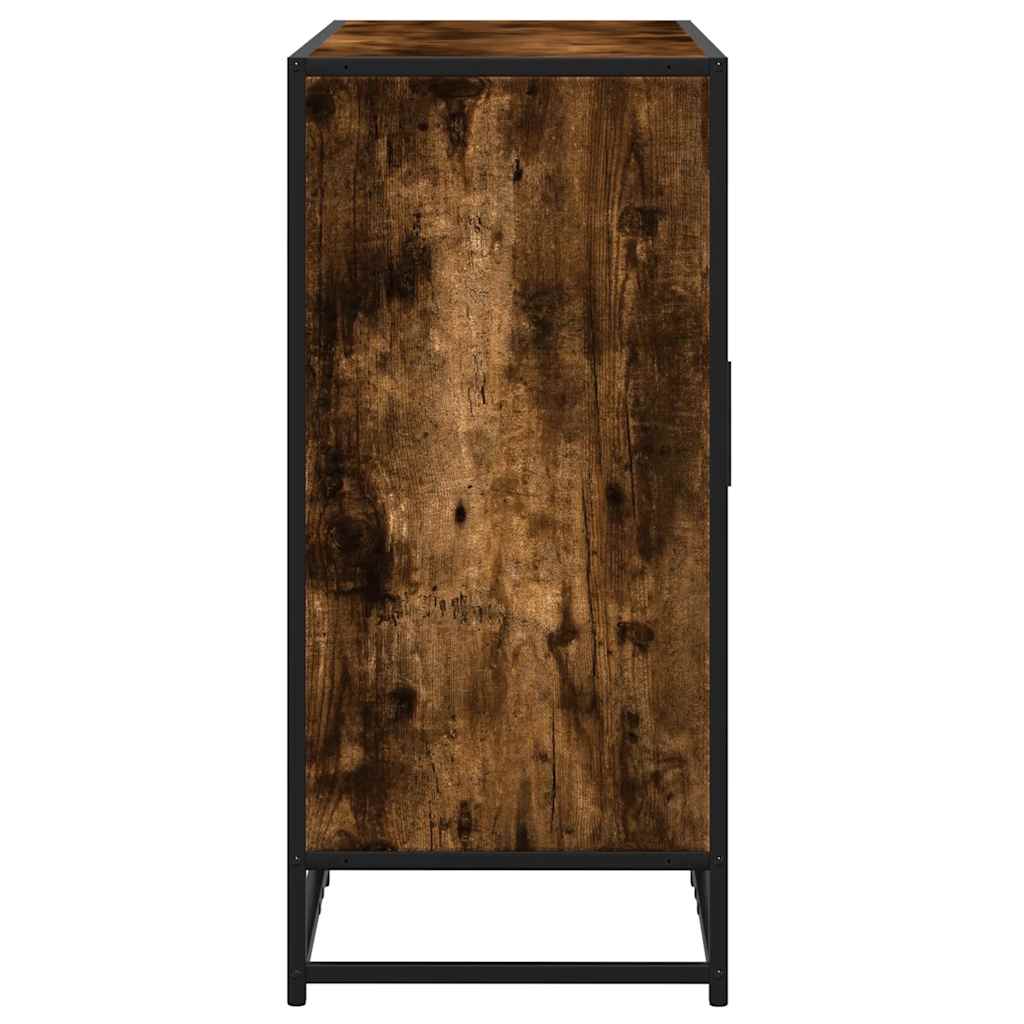 Vidaxl Szafka, Przydymiony Dąb, 92X35X76 Cm, Materiał Drewnopochodny