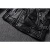 Chinese Size Heavy Motorcycle Jacket Natural Cowhide Leather Top Layer Causal Vintage Retro Moto Suit Leather Coat Winter