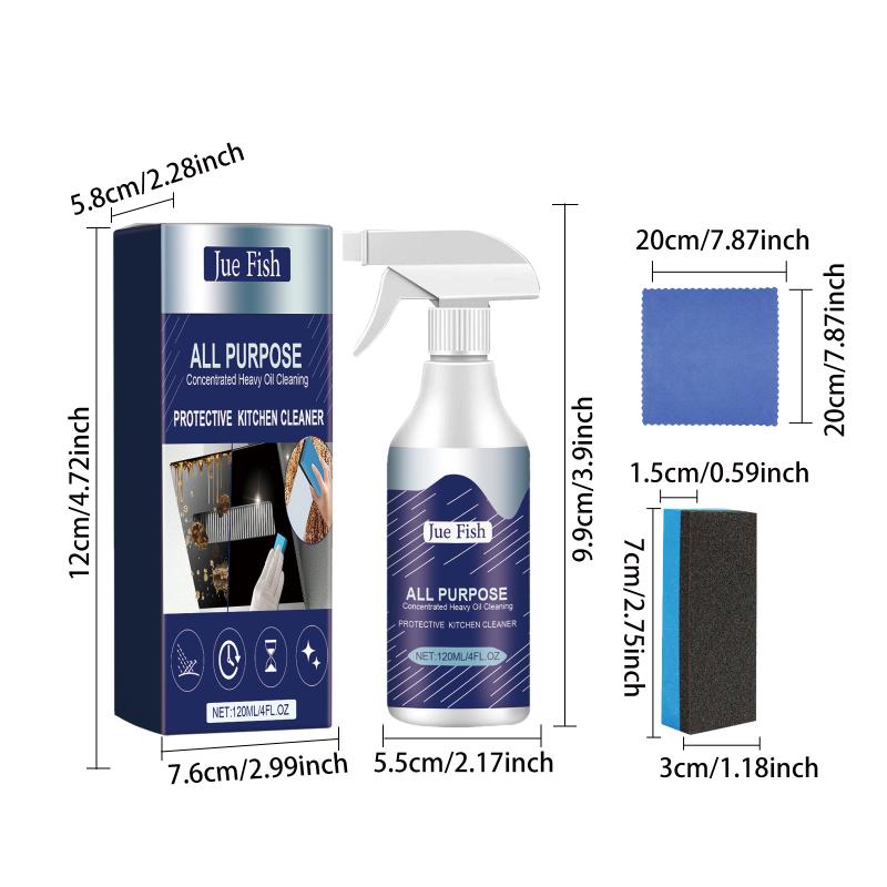 Foaming Oil Cleaner for Kitchen Cookware Heavy Duty Grease Remover Powerful Degreaser Rust Prevention