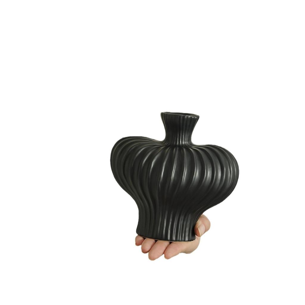 Retro Wabi-Sabi Ceramic Vase with Artificial Flowers