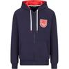 Logo Patch Drawstring Hooded Zip-Up Raglan Sleeve Sweatshirt Men Sweatshirt Navy-Blue 111835-3R573-48336