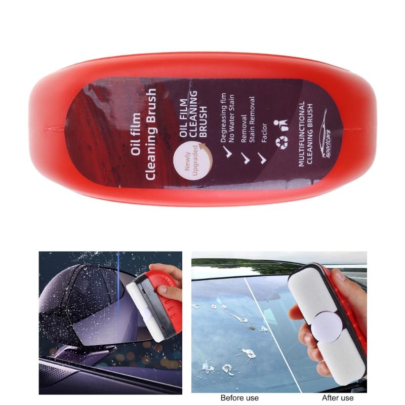 Car Glass Cleaner Brush Universal Auto Windshield Oil Film Remover Glass Coating for Windshield Car Glass Cleaning Board