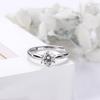 Ash Princess Moissanite Wedding Ring: S925 Sterling Silver, One Carat, Six-Prong, Fashionable Inlaid Confession Style.