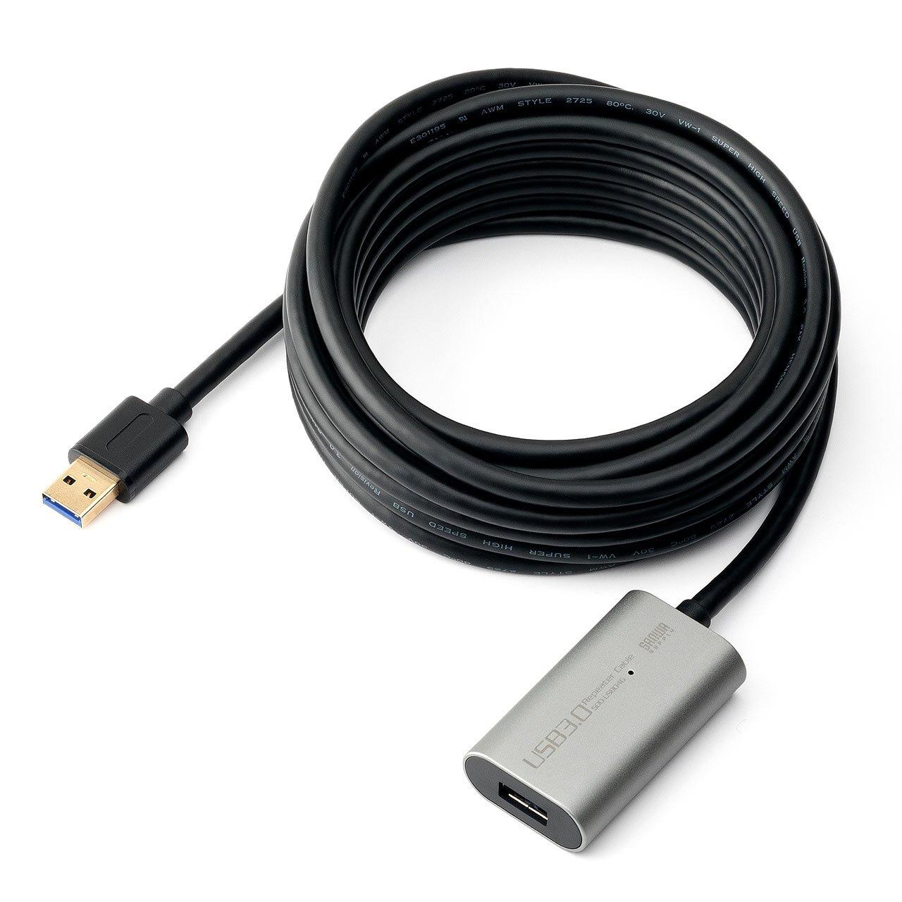 

Sanwa Direct USB 3.0 Extension Cable, 5m, Active Type (3 Cables, Maximum 17m), for Tethered Photography (500-USB046)