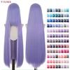 192 Farben 600g 100cm Lang Gerade Cosplay Perücke Hitzebeständig Synthetisches Haar Blau Lila Pink Rot Orange Anime Perücken Link2