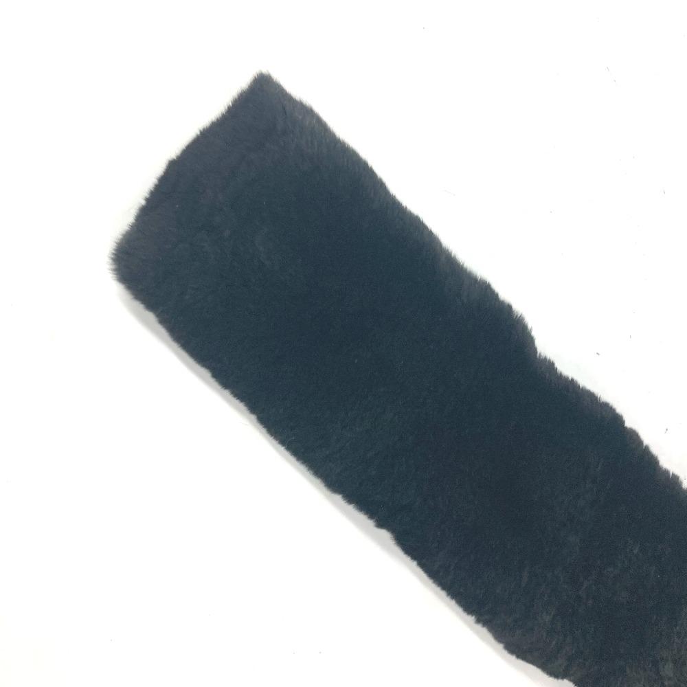 Chanel Big Coco CC CC Mark Accessories Tippets Scarf Fur Black/White