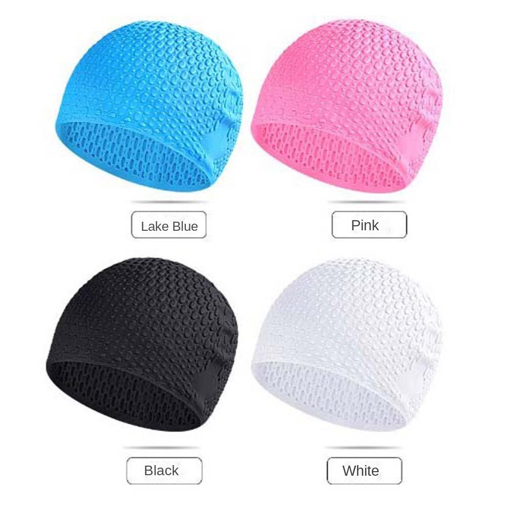 Plus Size Silicone Swimming Cap Waterproof Flexible Protect Ears Pool Hat High Elastic Solid Color Swimming Hat Swim Sports
