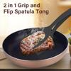2 in 1 Egg Spatula,Egg Flipper Spatula Grip and Flip Spatula Tongs,Fried Eggs Turners Non-Stick Kitchen Shovel Omelette Clamp Kitchen Cooking Tool