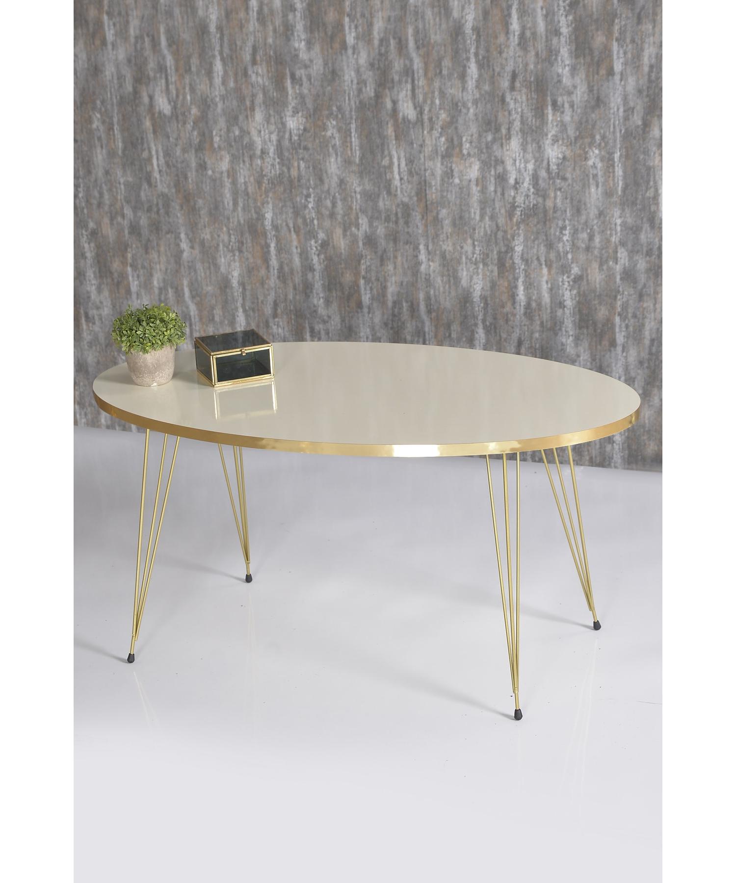 

Центральный стол Ellipse Gold Cream Wire