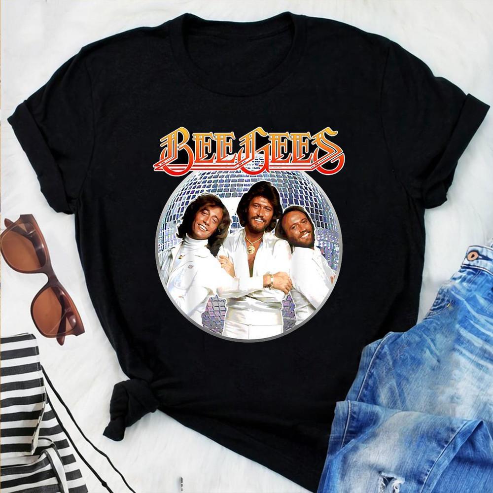 Bee Gees Tshirt Black Cotton All size S345XL BS306 Unisex T-Shirt L