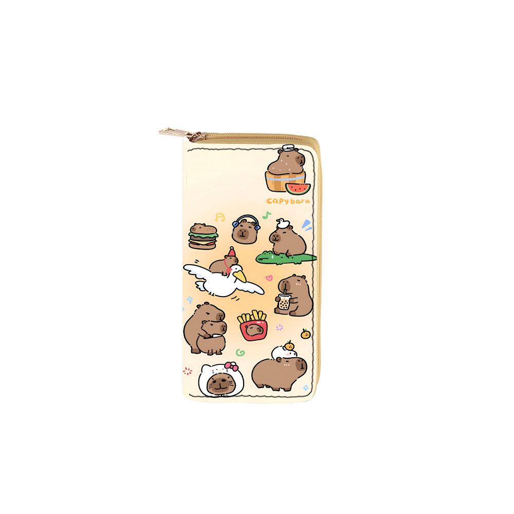 

Cartoon Kapibara Long Zipper Wallet Wallet Wallet Card Bag Digital