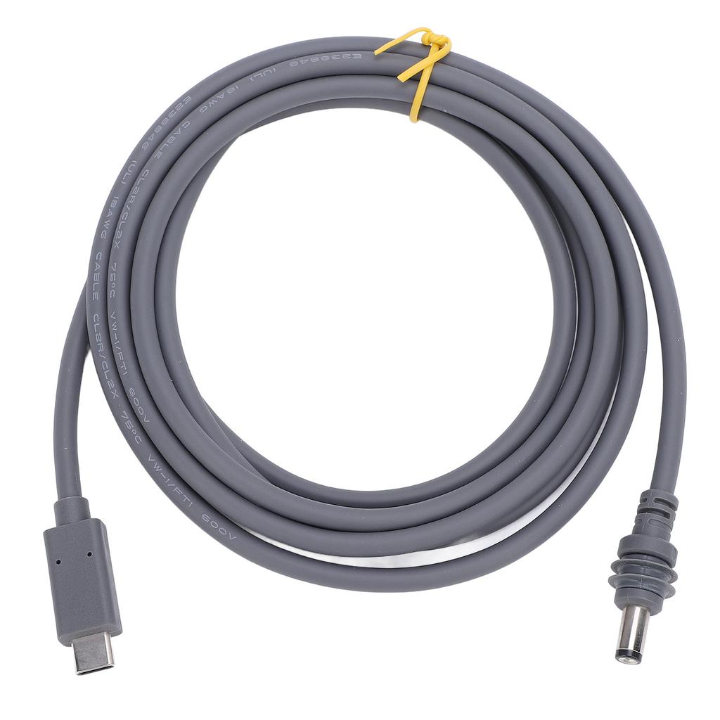 16ft USB C to DC Power Cord Water Resistant Type C Input to DC 20V 5A Barrel Jack Cord for 100W PD