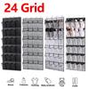 24 Grid Wall Hanging Shoe Organizer Over The Door Fabric Cabinet Closet Sundries Shoe Storage Bag Household Wall Storage Bag