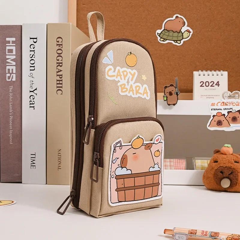 Cute Panda Big Capacity Pencil Case Holder Unique 3D Stand-up Pencil Case Pouch Stationery Organizer Bag for Office School Teens
