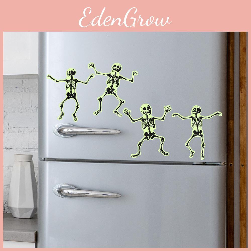 Skeleton Halloween Glow Wall Sticker Pvc Decal For Living Room And Home Decor