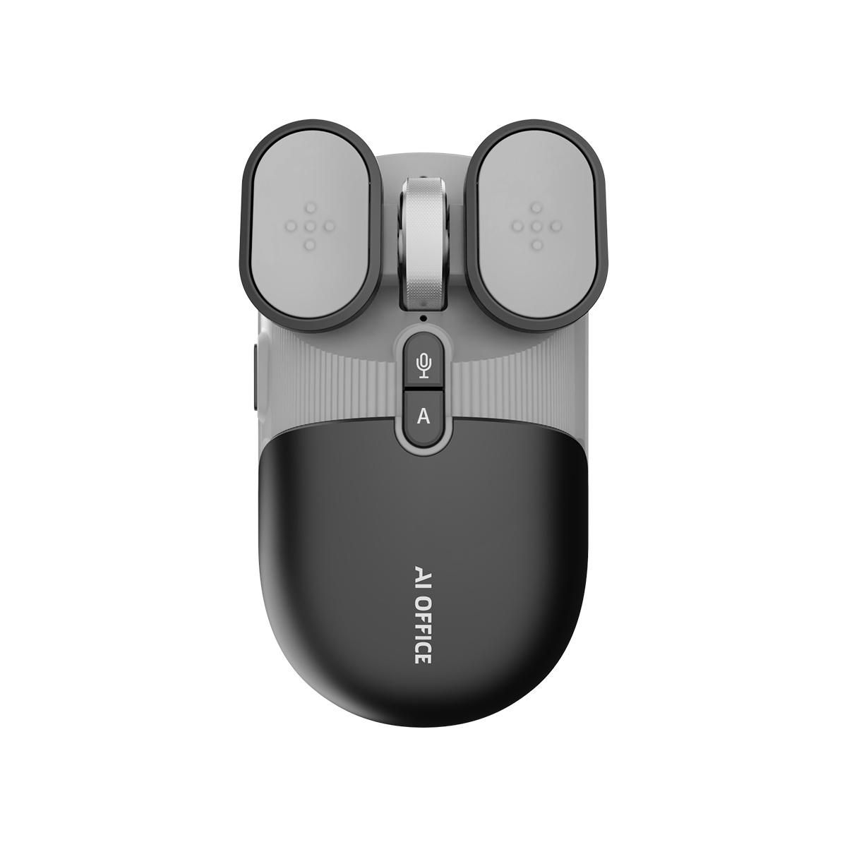 

USB Rechargeable AI Wireless Mouse | Silent 2.4G/Bluetooth Mouse with Chat-GPT & Deepseek | AI Voice Control for Computer/Office AI Mouse M7 серый