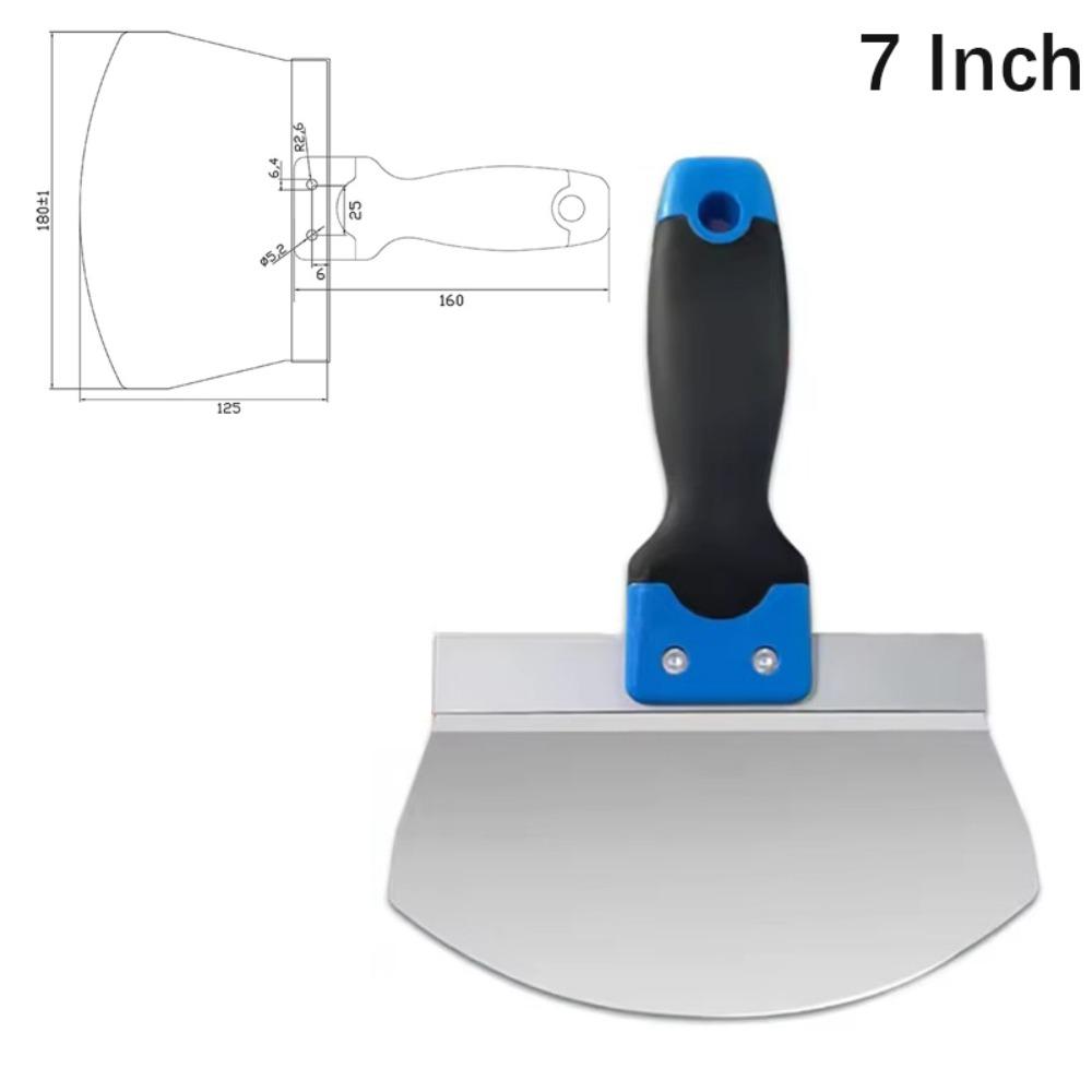 Stainless Steel Paint Scraper 6.5/7 Inch Multi-Purpose Scraper Putty Knife  Wallpaper Removal
