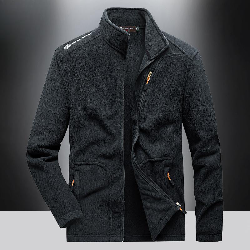 Autumn and Winter Outdoor Fleece Clothes Men's Fleece Windproof Cardigan Breathable Jacket Jacket Jacket Men