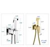 Matte Black Hot Cold Bidet Sprayer Kit Brass Mixer Valve Handheld Shattaf Set Stainless Steel High Pressure for Toilet Wash