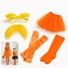 Halloween Finger Gloves Orange Funny Prop for Costume Party Accessories