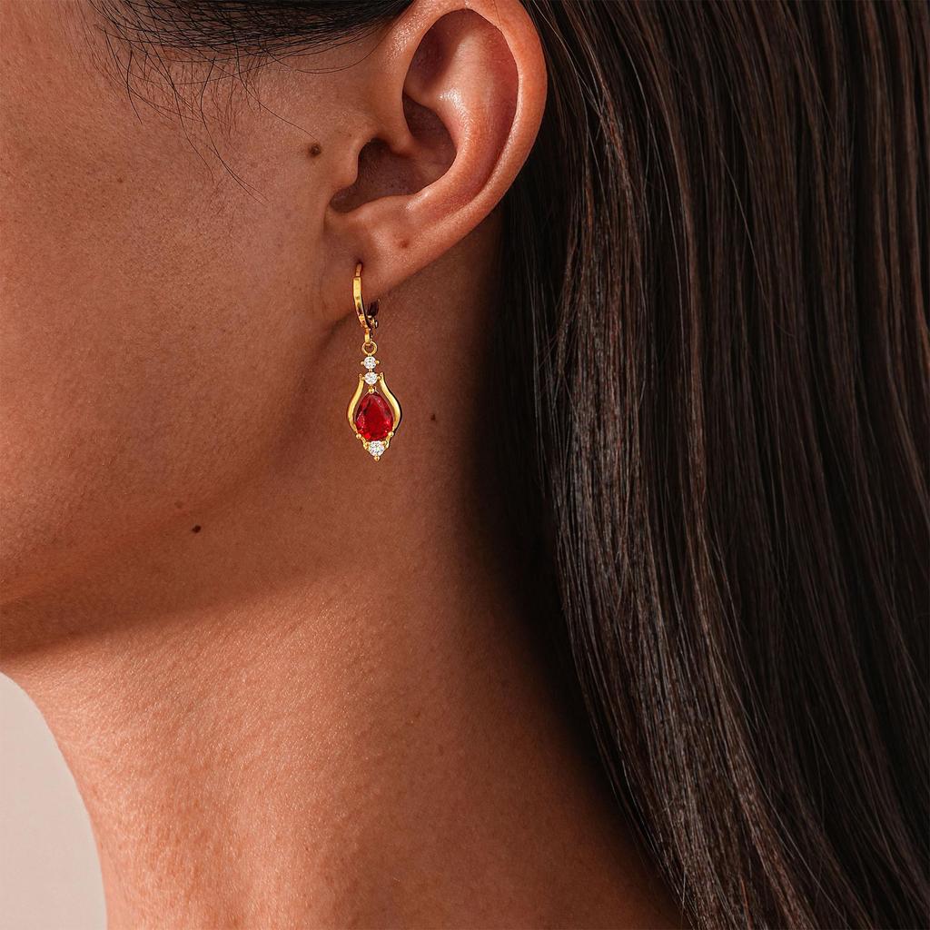 Stunning Multicolor Zircon Teardrop Earrings For Women - Fine Jewelry For Any Occasion Hoop Earring Women's Party Jewelry