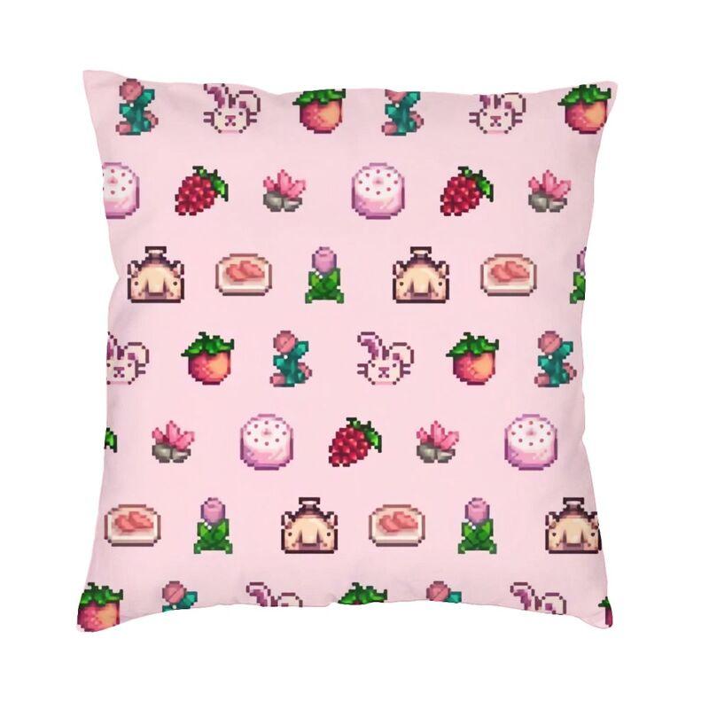 Stardew Valley Karte Kissenbezug Doppelseitig 3D-Druck Videospiele Wurfkissenbezug für Sofa Cooler Kissenbezug Heimdekoration