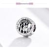 S925 Sterling Silver Family Charm Beaded Bracelet DIY Jewelry Accessory SCC1184