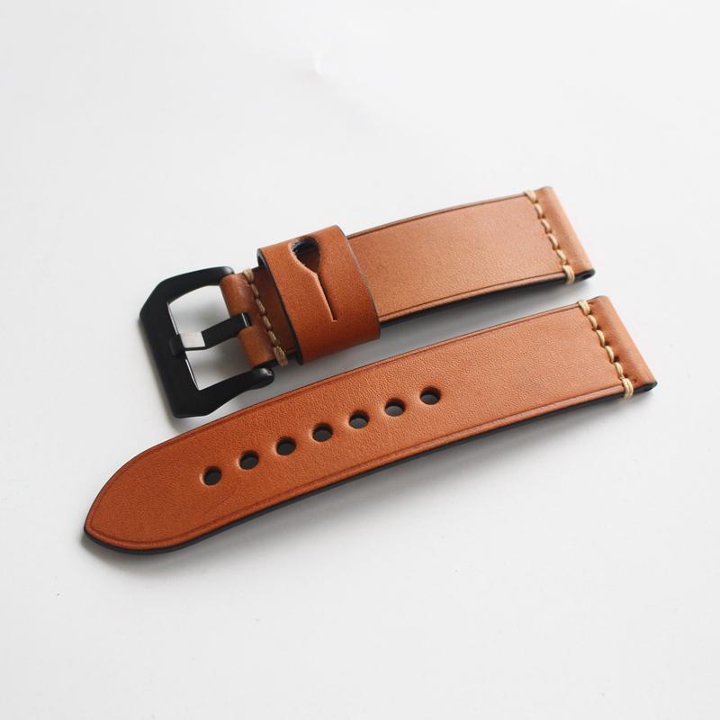 MERJUST fait à la main 20 MM 22 MM 23 MM 24 MM 26 MM bracelet de montre en cuir de cheval fou en cuir véritable pour ceinture de U-BOAT Mido PAM
