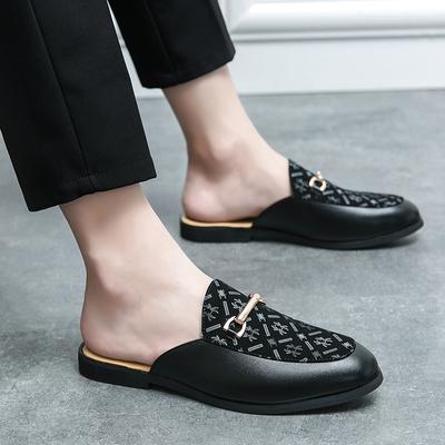 Taglia Grande 45 46 Scarpe Estive Mezzepunte da Uomo Mules Ciabatte di Design da Uomo Scarpe Casual in Pelle Mocassini Pantofole Scarpe da Guida da Uomo