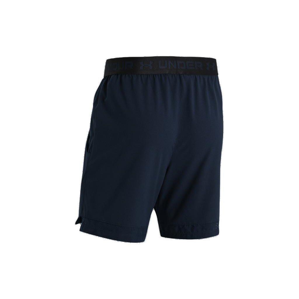 Under Armour Logo Embroidered Letter Print Elastic Waist Straight-Leg Shorts Men Bottoms Academy-Blue 1373718-408