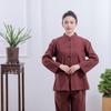 Completo a Maniche Lunghe per Meditazione Buddista Zen - Cotone Lino Stile Tempio Tang