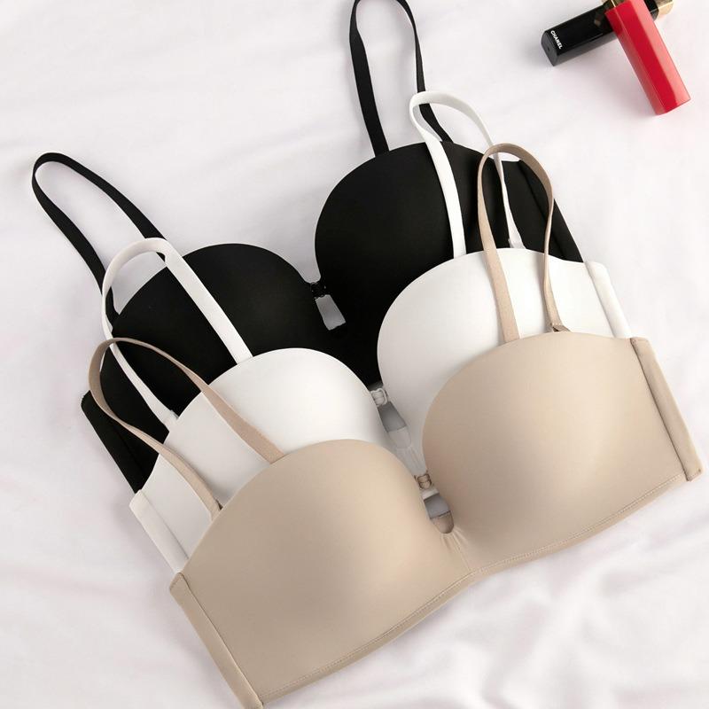 Half a cup of seamless women's small breasts are not empty, cup underwear without shoulder straps, wear a bra to prevent sagging in summer