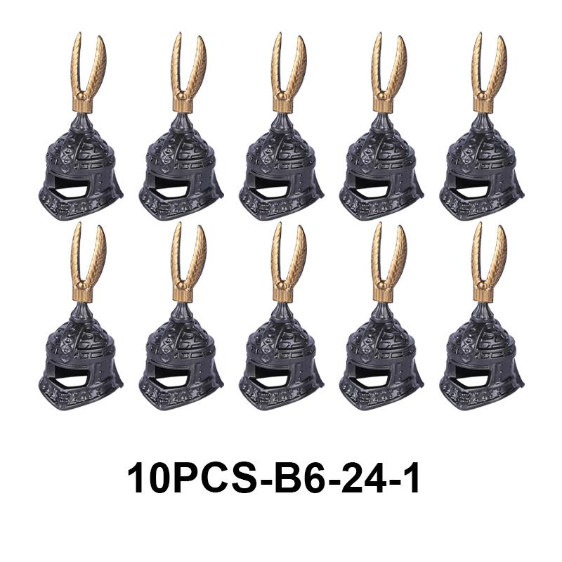 Mittelalterliche Militärburg Ritter Rüstung Bausteine Schulterpanzer Rüstungszubehör Roter Löwe Schwarzer Adler Waffensteine Spielzeug