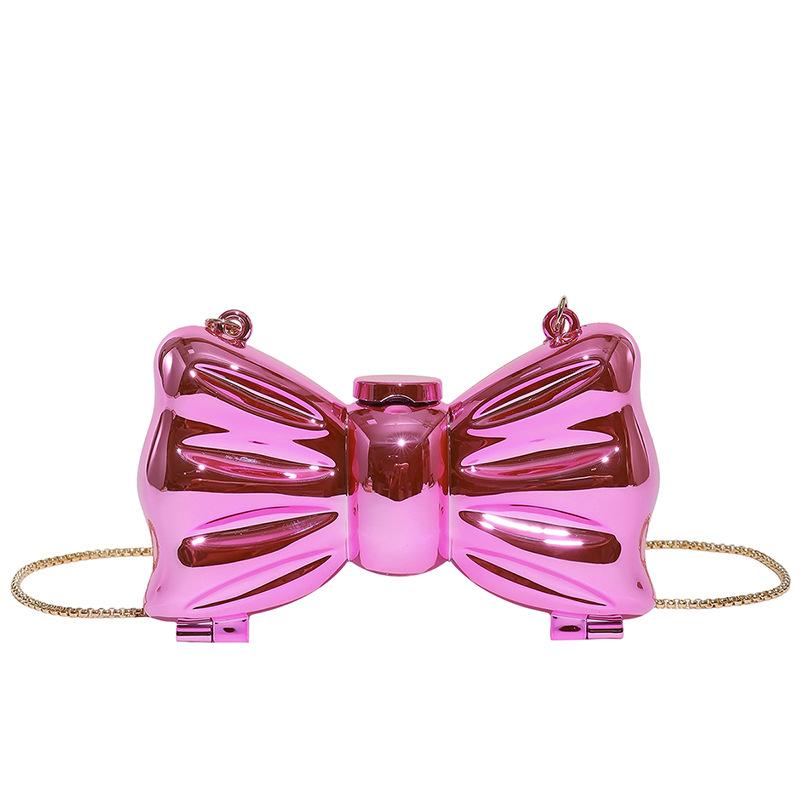 New acrylic bag glossy pearl flower bag bow mini bag mouth red envelope diagonal span bag