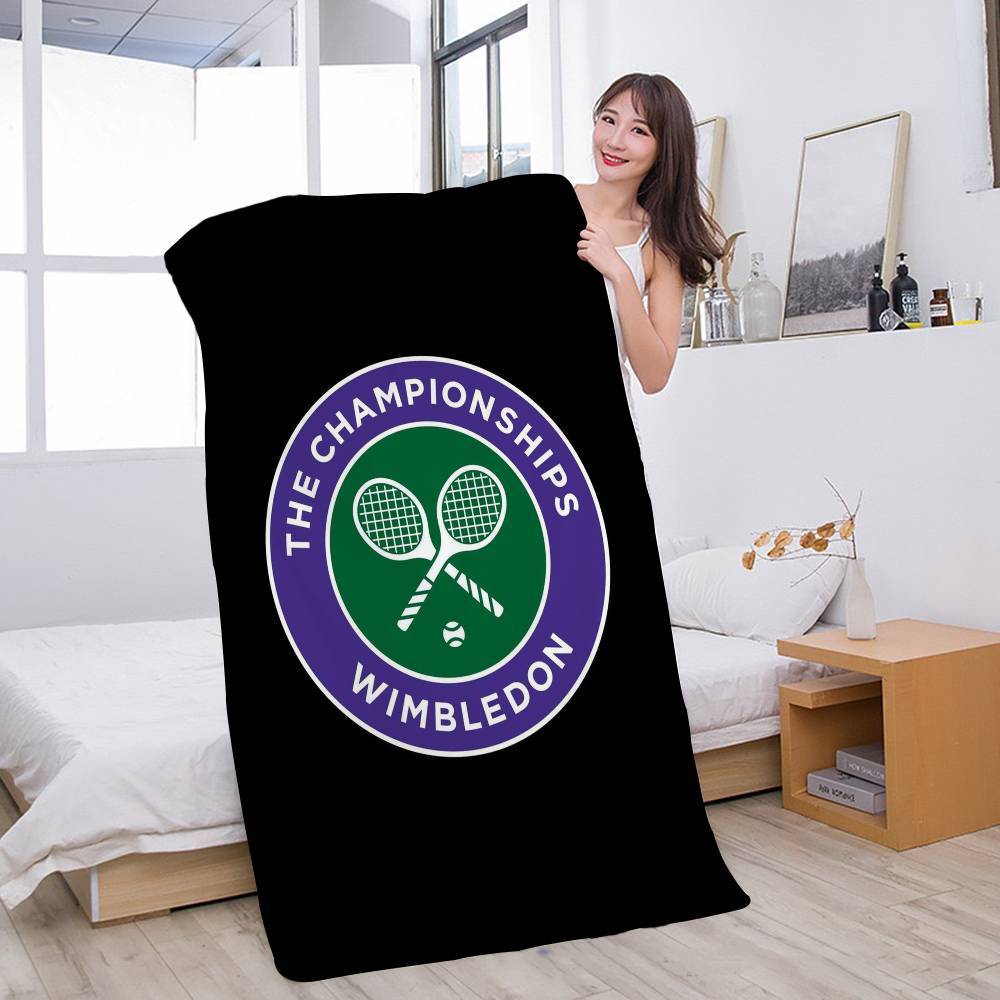 W-Wimbledon Pattern Cartoon Beach Towel Cute Kawaii Room Decor Bath Girls Children Hand Towels For Bathroom Shower