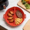 Silicone Air Fryer Liner with Dividers Non-Stick Baking Mat for Toaster Oven & Grill Reusable Dishwasher Safe Heat Resistant Air