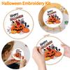 Halloween Hand Embroidery Counted Stamped Embroidery Kit Cross Stitch Needlepoint Halloween Craft Needlework for Adults Beginner