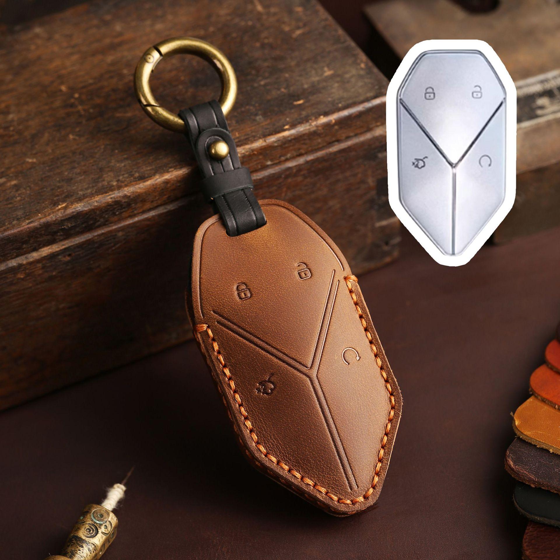 Специальный чехол для ключа 2024 Leopard 5 Exploration Edition Чехол для ключа автомобиля Натуральная кожа Equation Leopard 5 модифицированные аксессуары Воловья кожа