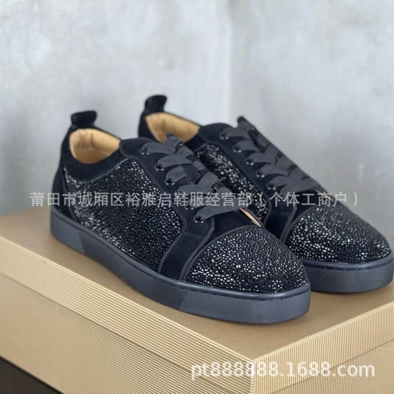 Klinknagel schoenen rode zool neus stud voetbalschoenen casual koppel trend mode veelzijdig veterschoenen board schoenen