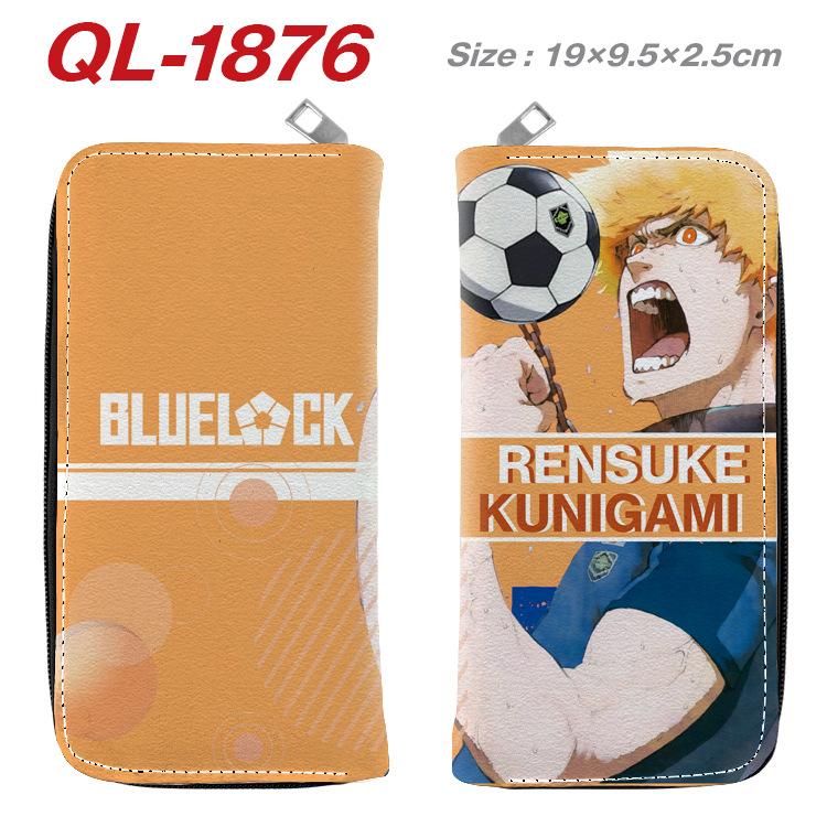 Blue Lock Anime Long Wallet Colorful Zipper Purse Handbag Card Holder Coin Bag Blue Lock Merchandise 1pcs